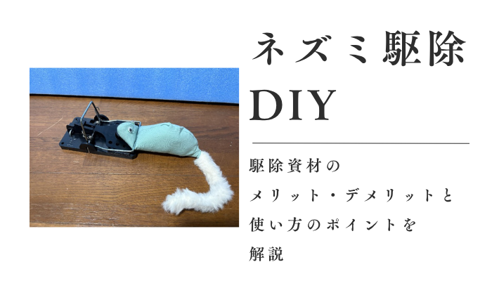 ネズミ駆除DIY｜駆除資材のメリット・デメリットと使い方のポイントを解説