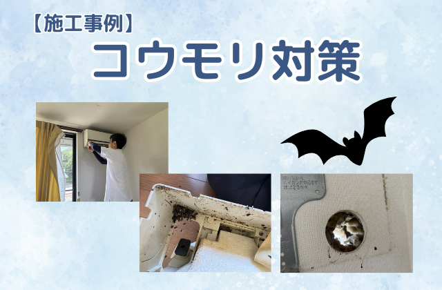 コウモリ対策（一戸建て　エアコン）